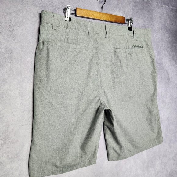 O'Neill Shorts Mens 40 Gray Flat Front Casual Walking Golf Lightweight Polyester - Picture 4 of 11
